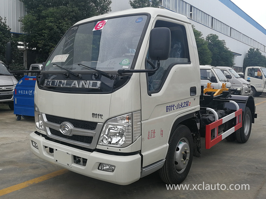 Foton 3cbm Hook Lift Waste Collection Truck For Heavy Populated Area