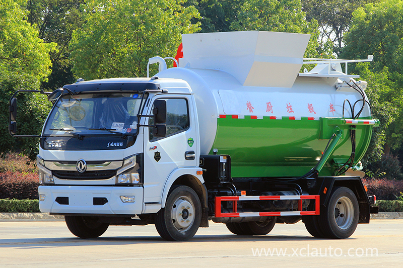 6cbm 6000liters 3ton Side Loader bucket lifting Truck kitchen trush transport tr