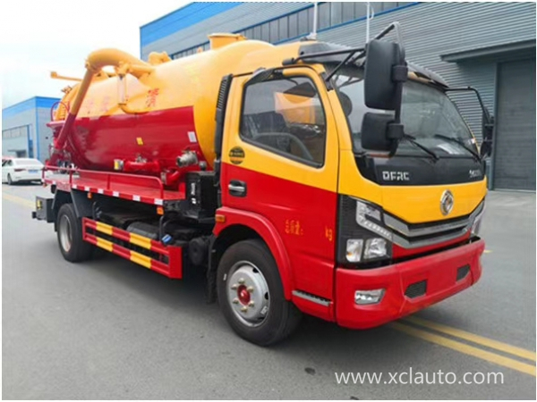 Dongfeng Ddolica 8-square cleaning and suction truck (integrated tank)