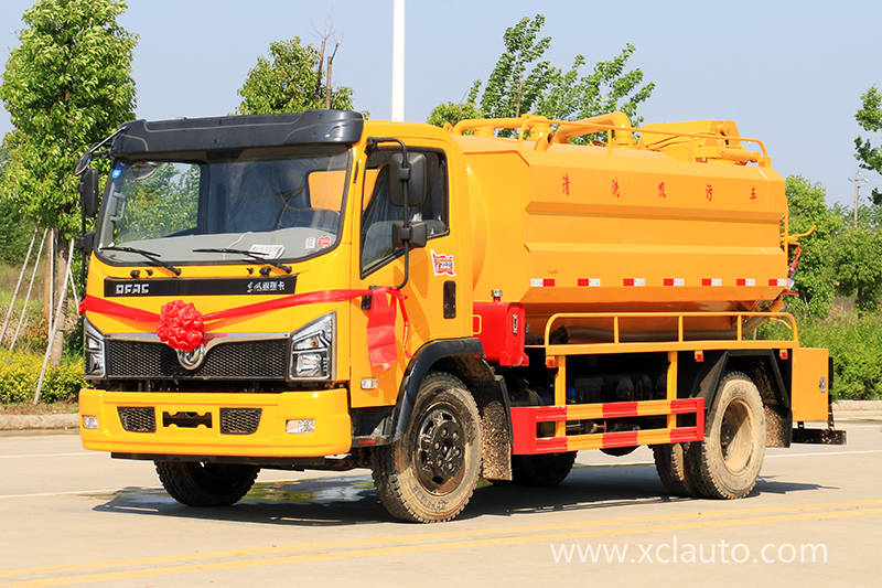 National six Dongfeng Big Frica 10 square cleaning suction truck