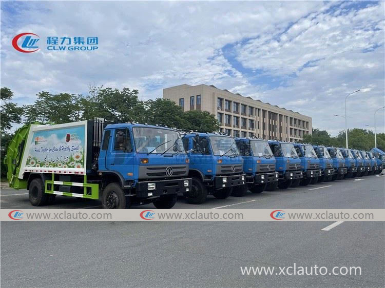 【June.21st,2021】To Pakistan-15 units of Dongfeng RHD 12m3 Garbage Compactor 