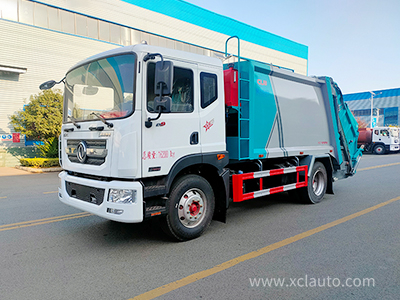 Box volume 12m³ Dongfeng D9 compression garbage truck