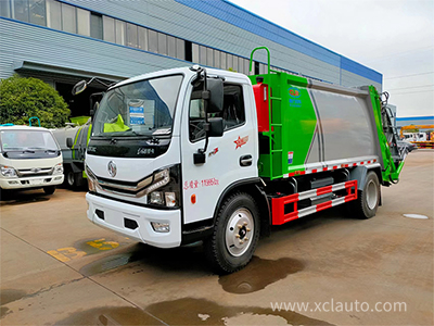 Box volume 10m³ Dongfeng Dorika compression garbage truck