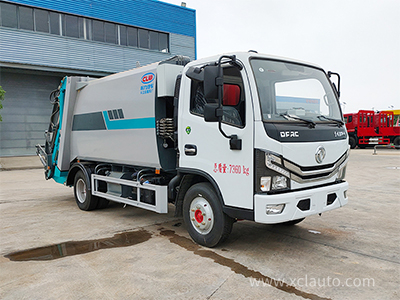 Box volume 7m³ Dongfeng Dorika compression garbage truck