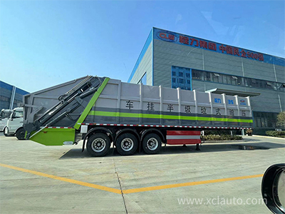 Box capacity 47m³ semi-mounted compression garbage truck