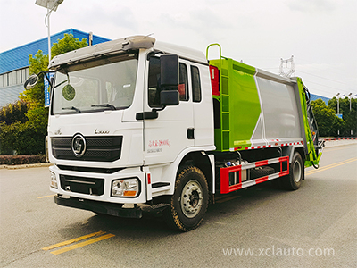 Box volume 15m³ Shaanxi Qi Delong compression garbage truck