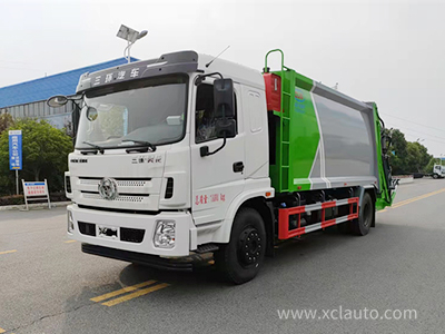 Box capacity 18m³ three-ring compression garbage truck