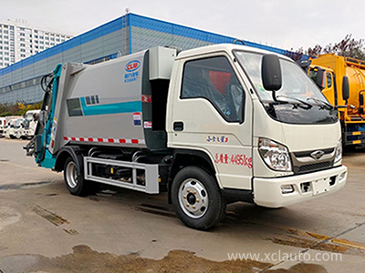 Box capacity 6m³ Fukuda small card compression garbage truck